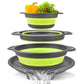 📢📢40% OFF !! ⏰ 3-Piece Collapsible Colander Set with Draining Base – Space-Saving Kitchen Strainers for Fruits, Pasta & Vegetables