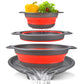 📢📢40% OFF !! ⏰ 3-Piece Collapsible Colander Set with Draining Base – Space-Saving Kitchen Strainers for Fruits, Pasta & Vegetables