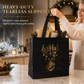 Black Christmas Non Woven Gift Tote Bag Holiday Present Packaging Bag 23x22x11cm