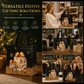 Black Christmas Non Woven Gift Tote Bag Holiday Present Packaging Bag 23x22x11cm