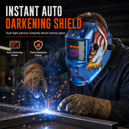 🛡️ Save 50%! ⚡ Auto‑Darkening Welding Helmet – Solar powered, for TIG/MIG & protective ✨