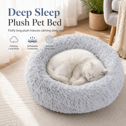 🐾Round Cozy Plush Pet Nest🌙