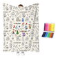 🏆 LIMITED-TIME 50% OFF! 🎨 DIY Coloring Blanket Kit: Ultra-Soft, Skin-Friendly, Washable Markers, Creative Fun for Kids & Adults