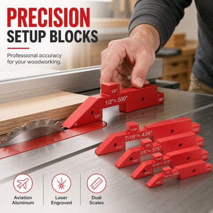 ⏳🔥LIMITED-TIME 50% OFF! ⏰Aluminum Alloy Woodworking Setup Blocks