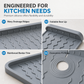 💧 LIMITED-TIME 49% OFF! 🧽 Food Grade Silicone Faucet Splash Guard Mat – Drain Fast, Flexible, Cuttable ✨