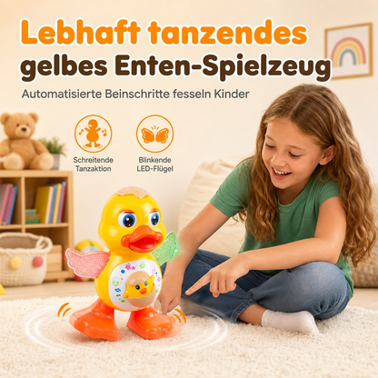 🦆50% OFF NOW! Electric Singing & Dancing Cartoon Duck Toy – Flapping Wings, Colorful LED Lights & Cheerful Rhythms, Interactive Musical Baby Toy for Toddlers Kids