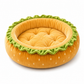 🍔Cute Hamburger Bun Shaped Pet Bed 🐾Warm Cozy Round Dog Bed Cushion for All Seasons