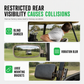 📢📢50% OFF !! ⏰Universal Golf Cart Mirror – Curved glass & anti-shake mount ✨