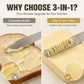 🧈🍞✨Professional 304 Stainless Steel 3-in-1 Butter Knife and Spreader