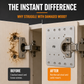 🚪🔩Universal Stainless Steel Cabinet Hinge Repair Plate Kit with Screws for Furniture Cupboard Door✨