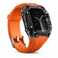 ⌚✨Integrated Protective Smartwatch Band & Case – Color-Block Translucent Sport Strap, 40–49mm