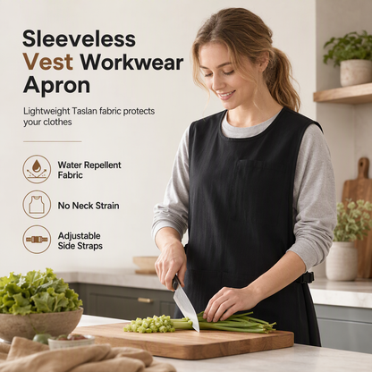 ⏳🔥LIMITED-TIME 50% OFF! ⏰Water-Resistant Kitchen Vest Apron | 5 Colors🧑‍🍳