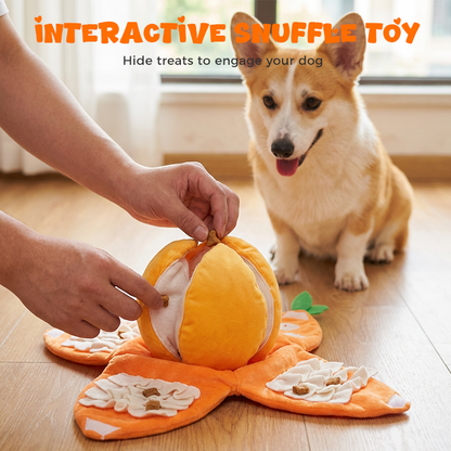 🐶🍊✨Hide & Seek Orange Plush Dog Toy