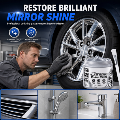 📢50% OFF NOW!🚗Metal Chrome Polish & Restorer Paste – Bring Back the Shine to Chrome, Wheels & Trim✨-100 g