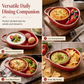 🍽️ LIMITED-TIME 50% OFF! ✨ Retro Ceramic Divided Baking Dish – Vintage Style, Heat Safe, Easy Carry 🥣