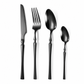 🍴 Stainless Steel Flatware Set: 304 Steel, 5 Finishes, 4/24 Pieces, Slim Profile