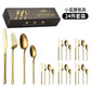 🍴 Stainless Steel Flatware Set: 304 Steel, 5 Finishes, 4/24 Pieces, Slim Profile