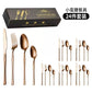 🍴 Stainless Steel Flatware Set: 304 Steel, 5 Finishes, 4/24 Pieces, Slim Profile