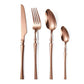 🍴 Stainless Steel Flatware Set: 304 Steel, 5 Finishes, 4/24 Pieces, Slim Profile