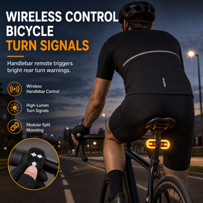 📢📢 50% OFF🚴USB Rechargeable Bike Turn Signal Light with Wireless Remote – Detachable Bicycle Tail Light