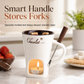 🍪Hot Sale 50% OFF☕Ceramic Chocolate & Cheese Fondue Mug with Fork – Perfect for Cozy Nights & Gifts🍫