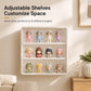 🧸✨💖Wall Mounted Clear Action Figure Display Case and Storage Organizer with Two Shelves