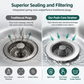 🚰💧✨Kitchen Sink -Up Drain Stopper with Stainless Steel Body and ABS Strainer Basket Filter Plug