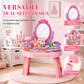 👑🎀💖Kids Pretend Play Makeup Vanity Table Toy Set with Princess Accessories