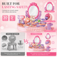 👑🎀💖Kids Pretend Play Makeup Vanity Table Toy Set with Princess Accessories