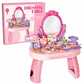 👑🎀💖Kids Pretend Play Makeup Vanity Table Toy Set with Princess Accessories