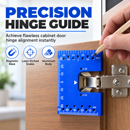 ⏰Aluminum Alloy Magnetic Hinge Installation Template and Quick Positioning Fixing Plate Tool