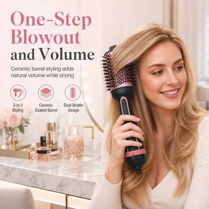 💇‍♀️Multi Functional Hair Dryer Brush and Hot Air Styler for Hair Straightening and Curling Wet and Dry Hair💕✨