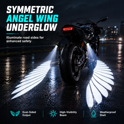 ⏳🔥LIMITED-TIME 50% OFF! ⏰Motorcycle LED Angel Wings Ground Projection Lights