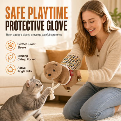 🐱🧤💕Interactive Wrestler Cat Hand Puppet Glove Toy Doll