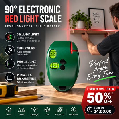 🎃Halloween Deal 50% OFF!🔧90° Laser Square – Dual-Line Layout Guide for Tiling & DIY