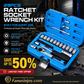 ⏳🔥LIMITED-TIME 50% OFF! ⏰29pcs Core Ratchet Socket Wrench Kit – Chrome‑vanadium steel, 11 sockets & 10 bits. Perfect for car repairs & DIY 🛠️✨